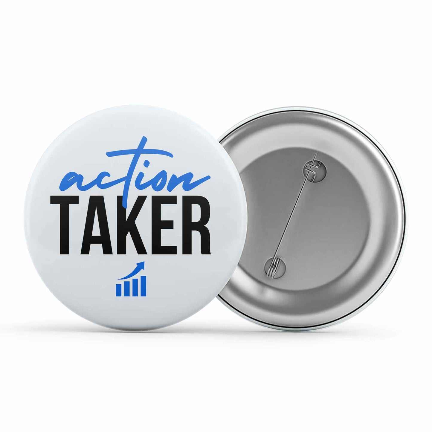technofunda investing action taker badge pin button finance stock equity compounding graphic stylish buy online india vivek mashrani tbt men women girls boys unisex