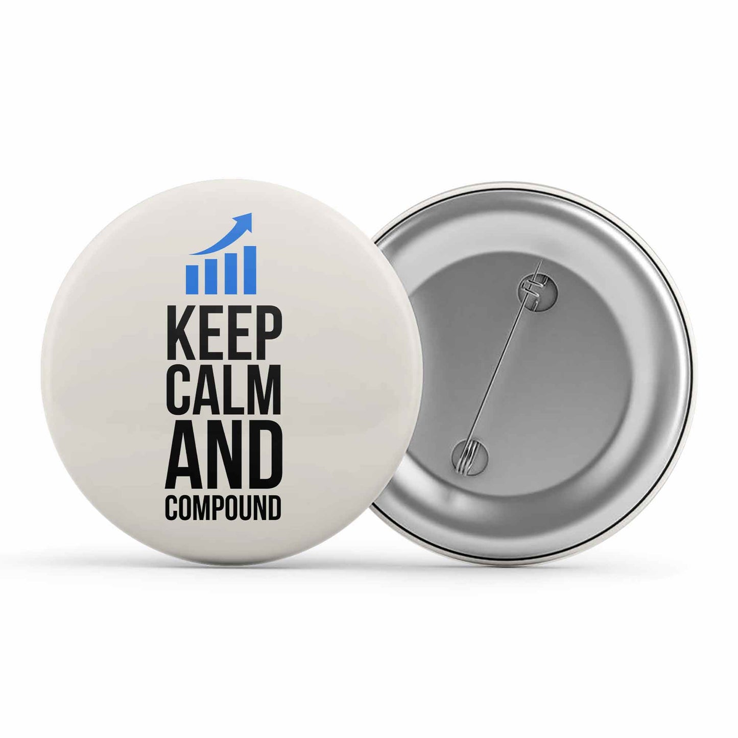 technofunda keep calm & compound badge pin button printed graphic stylish buy online india the banyan tee tbt men women girls boys unisex