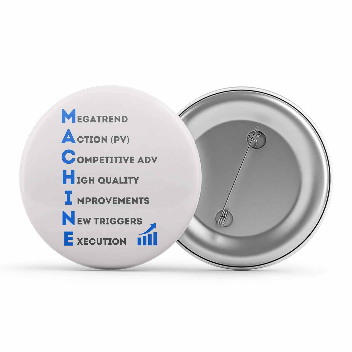 technofunda investing machine framework badge pin button finance stock equity compounding graphic stylish buy online india vivek mashrani tbt men women girls boys unisex