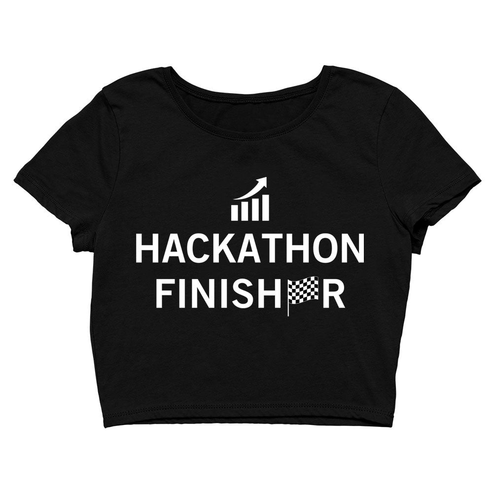 technofunda hackathon finisher crop top printed graphic stylish buy online india the banyan tee tbt men women girls boys unisex s