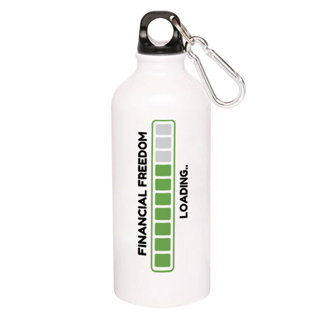 technofunda investing financial freedom loading sipper steel water bottle flask gym shaker finance stock equity compounding graphic stylish buy online india vivek mashrani tbt men women girls boys unisex