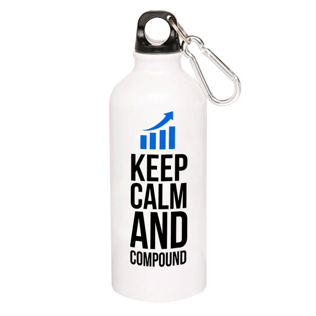 technofunda keep calm & compound sipper steel water bottle flask gym shaker printed graphic stylish buy online india the banyan tee tbt men women girls boys unisex