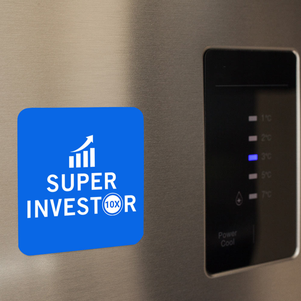 TechnoFunda Fridge Magnet - Super Investor