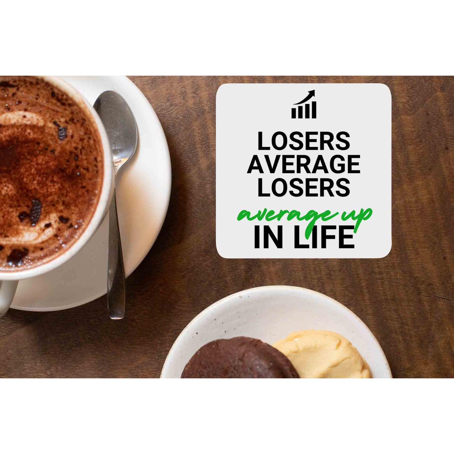 technofunda investing losers average losers coasters wooden table cups indian finance stock equity compounding graphic stylish buy online india vivek mashrani tbt men women girls boys unisex
