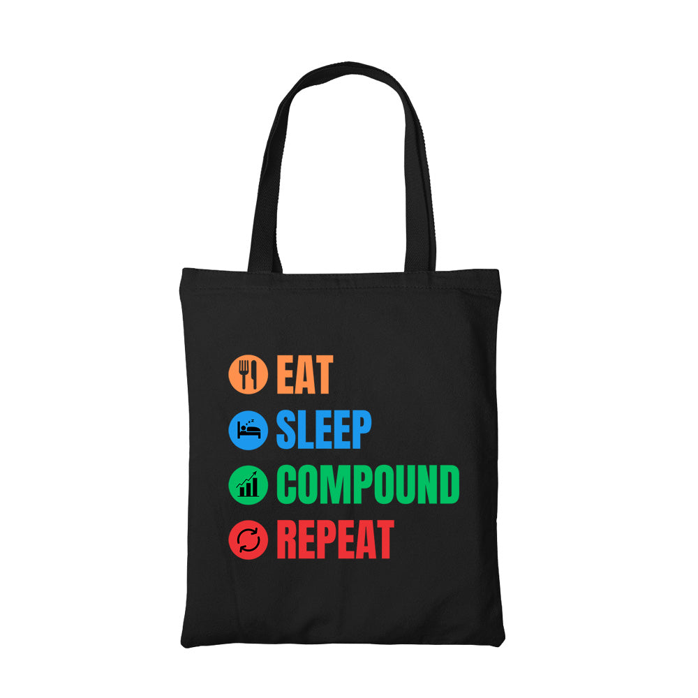 TechnoFunda Tote Bag - Eat Sleep Compound Repeat