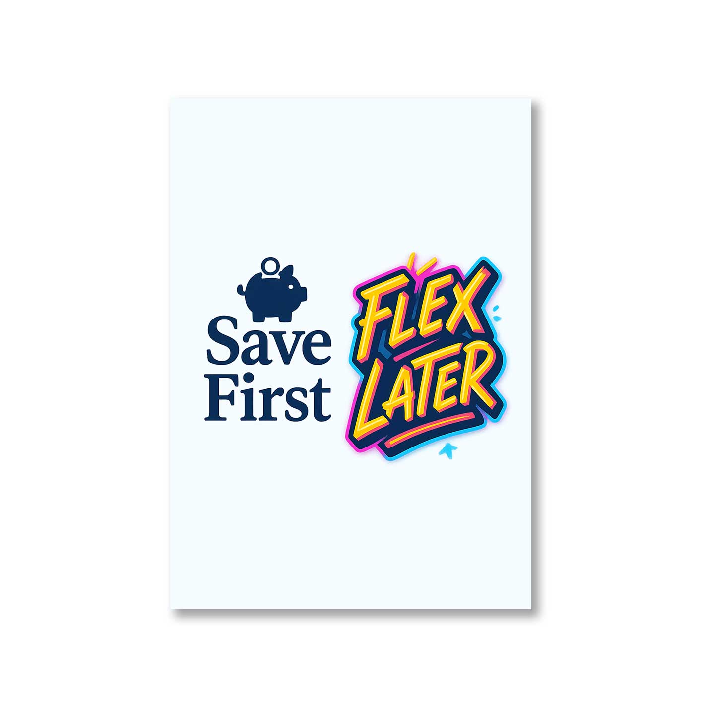 Buy TechnoFunda Poster - Save First Flex Later