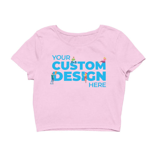 baby pink custom customizable personalized your logo image crop tops by TechnoFunda plain black crop top crop tops india crop tops for girls