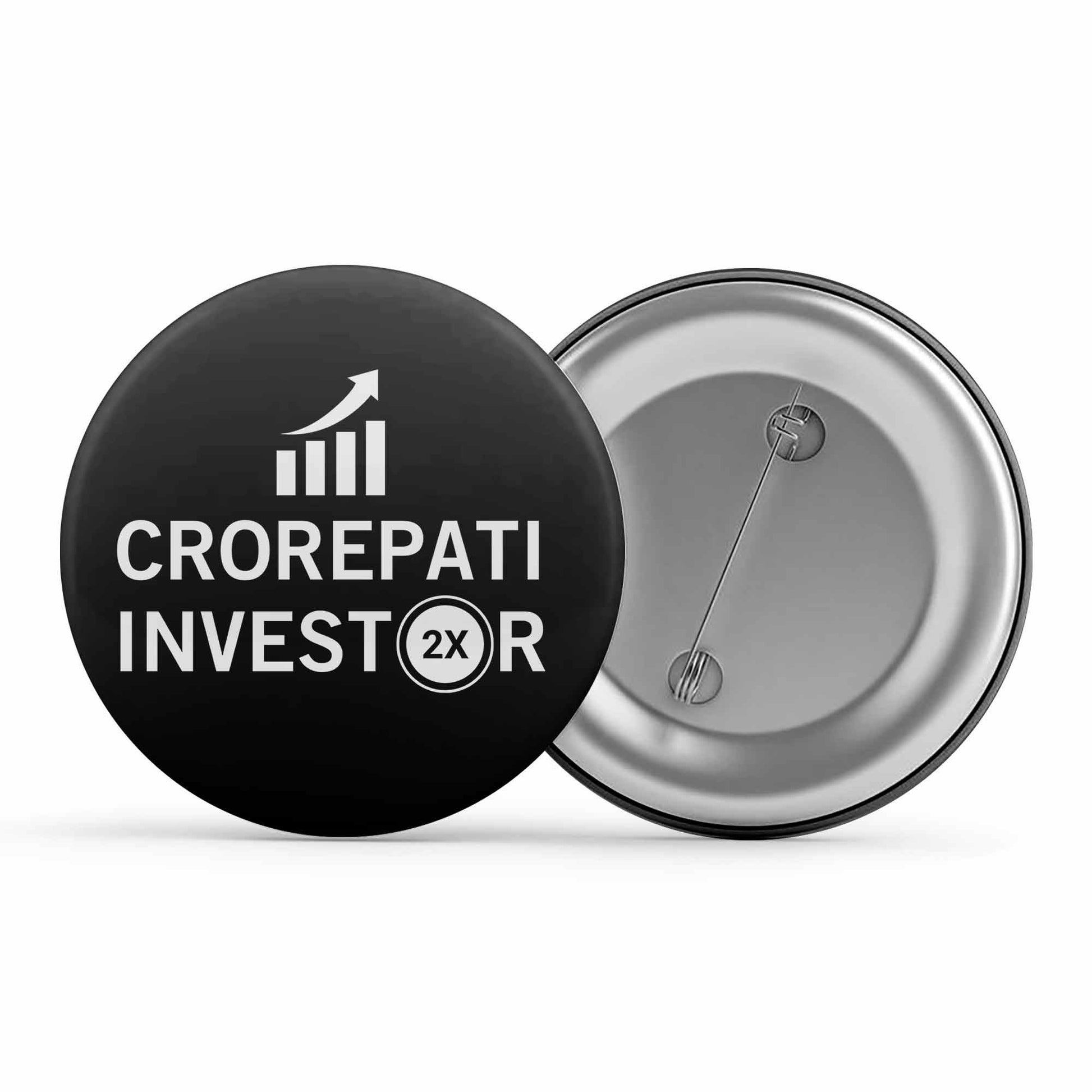 technofunda investing crorepati investor badge pin button finance stock equity compounding graphic stylish buy online india vivek mashrani tbt men women girls boys unisex