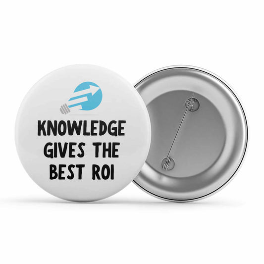 technofunda investing knowledge gives the best roi badge pin button finance stock equity compounding graphic stylish buy online india vivek mashrani tbt men women girls boys unisex