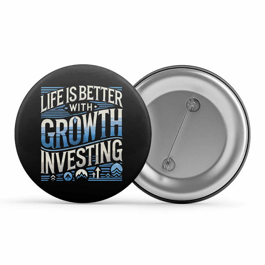 technofunda investing life is better with growth investing badge pin button finance stock equity compounding graphic stylish buy online india vivek mashrani tbt men women girls boys unisex