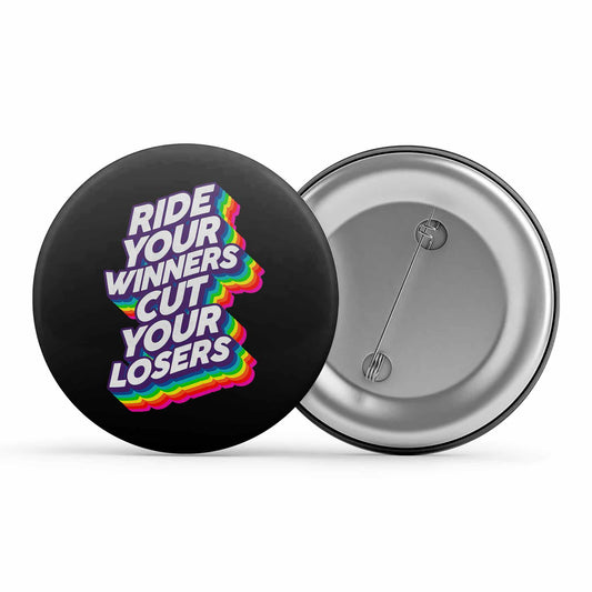 technofunda investing ride your winners cut your losers badge pin button finance stock equity compounding graphic stylish buy online india vivek mashrani tbt men women girls boys unisex