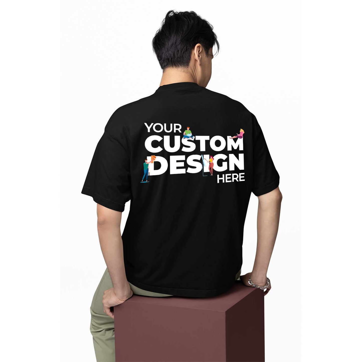 Custom Oversized T shirt (Double Side Printing)