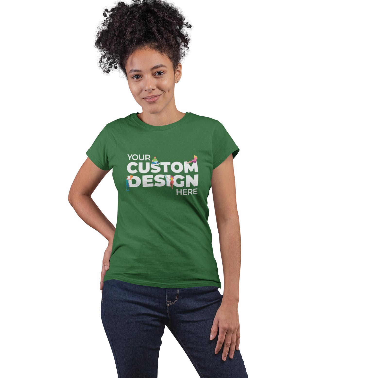 custom customizable personalised bottle green tops by TechnoFunda cotton plain bottle green top for women india tops for girls tops for women