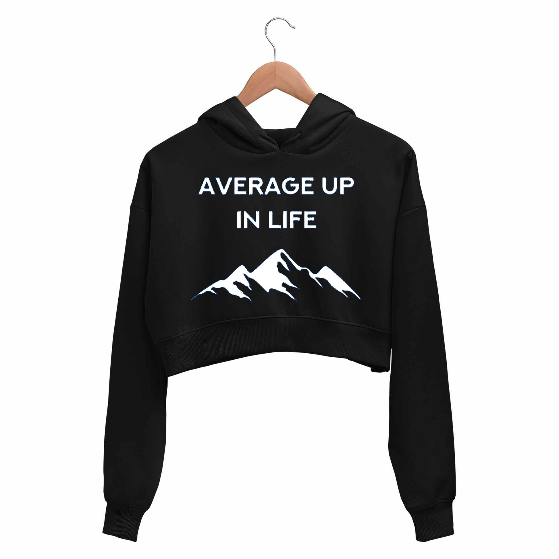 technofunda investing average up in life crop hoodie hooded sweatshirt upper winterwear finance stock equity compounding graphic stylish buy online india vivek mashrani tbt men women girls boys unisex black