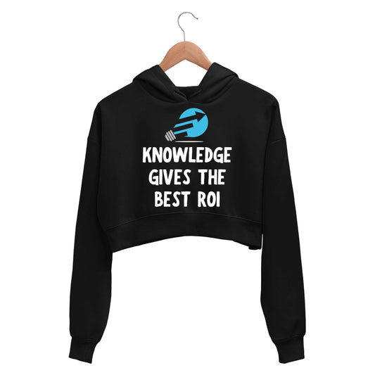 technofunda investing knowledge gives the best roi crop hoodie hooded sweatshirt upper winterwear finance stock equity compounding graphic stylish buy online india vivek mashrani tbt men women girls boys unisex black