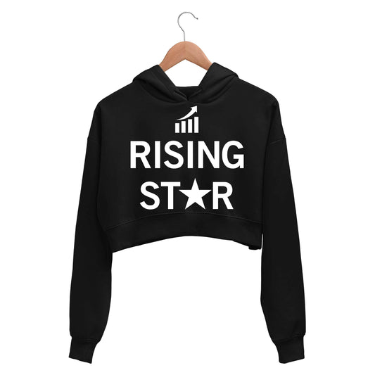 technofunda investing rising star crop hoodie hooded sweatshirt upper winterwear finance stock equity compounding graphic stylish buy online india vivek mashrani tbt men women girls boys unisex black