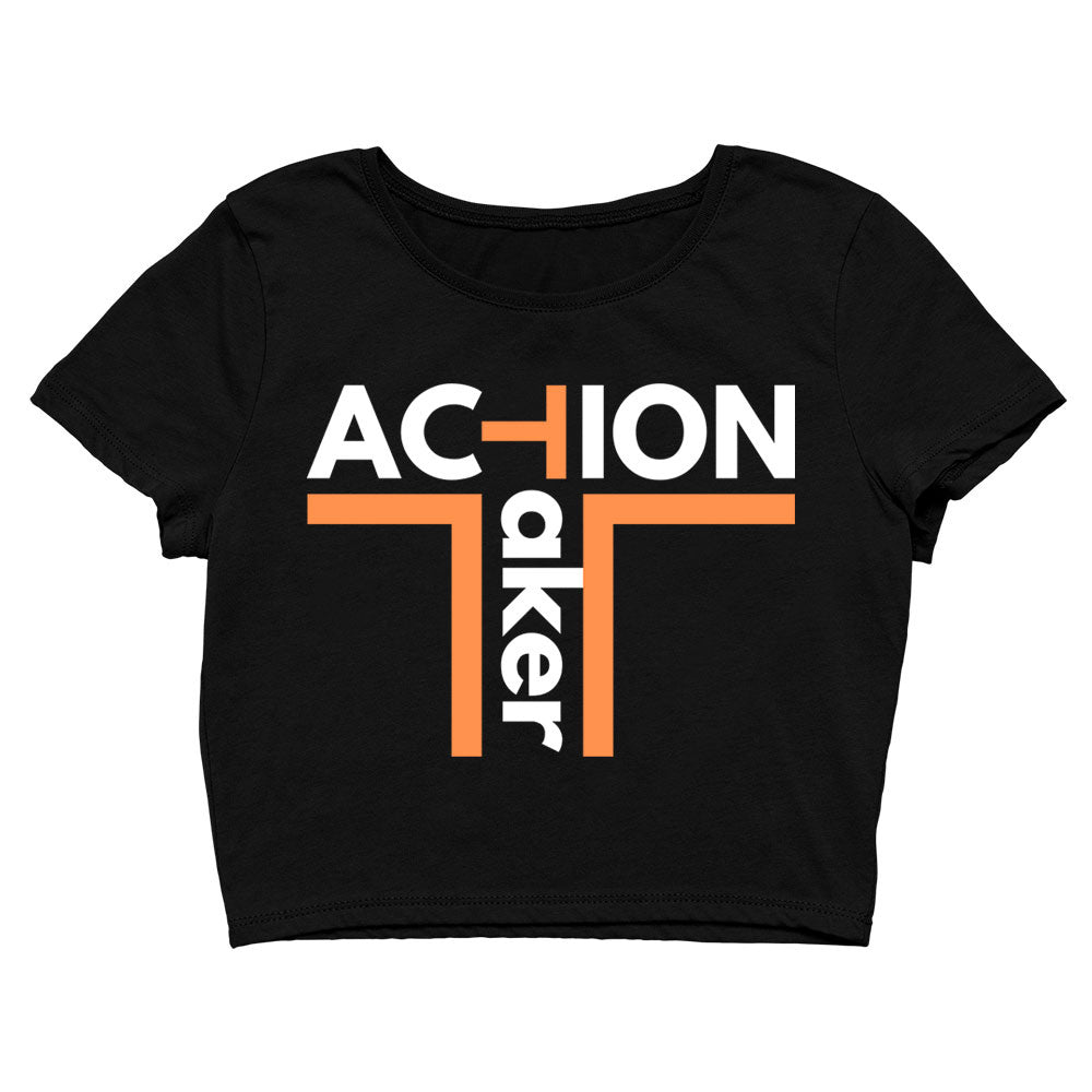 technofunda action taker typography crop top printed graphic stylish buy online india the banyan tee tbt men women girls boys unisex s