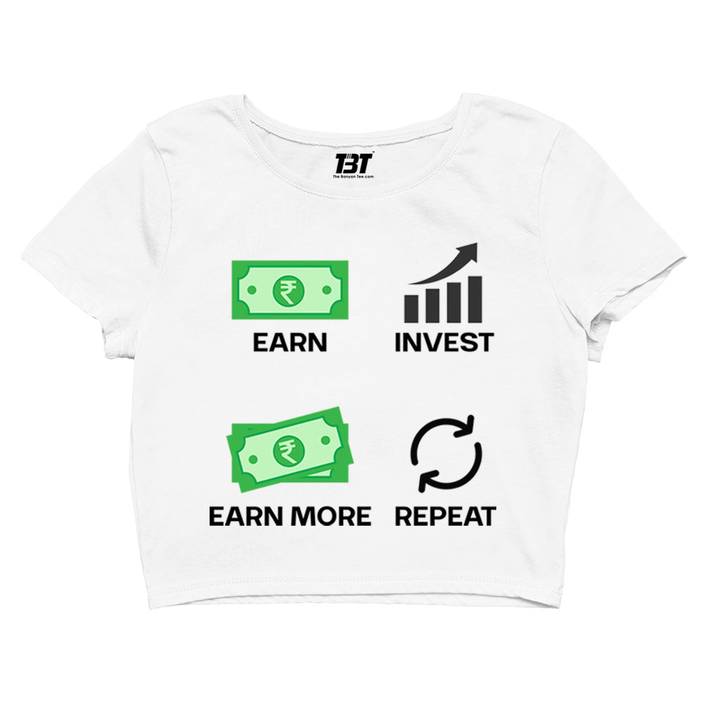technofunda earn invest repeat crop top printed graphic stylish buy online india TechnoFunda Shop tbt men women girls boys unisex s