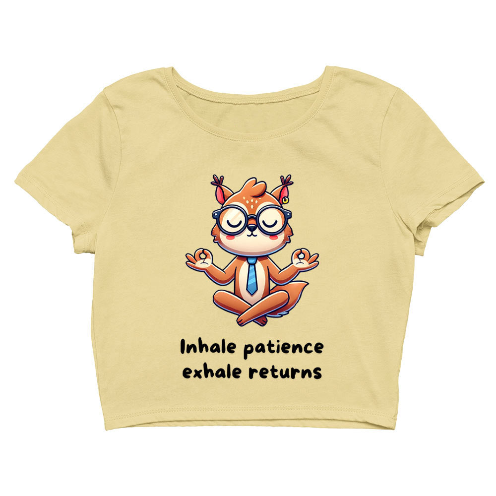 technofunda inhale patience exhale returns crop top printed graphic stylish buy online india the banyan tee tbt men women girls boys unisex s