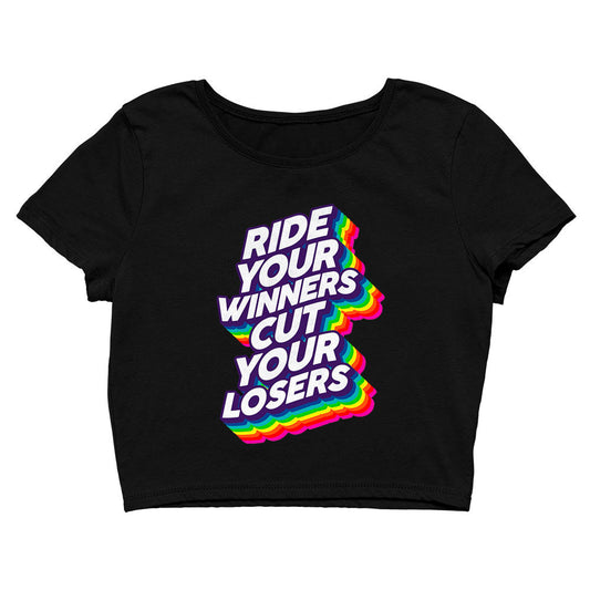 technofunda ride your winners cut your losers crop top printed graphic stylish buy online india the banyan tee tbt men women girls boys unisex s