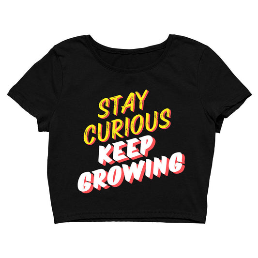 technofunda stay curious keep growing crop top printed graphic stylish buy online india the banyan tee tbt men women girls boys unisex s