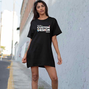 Black T-shirt Dress by TechnoFunda Custom