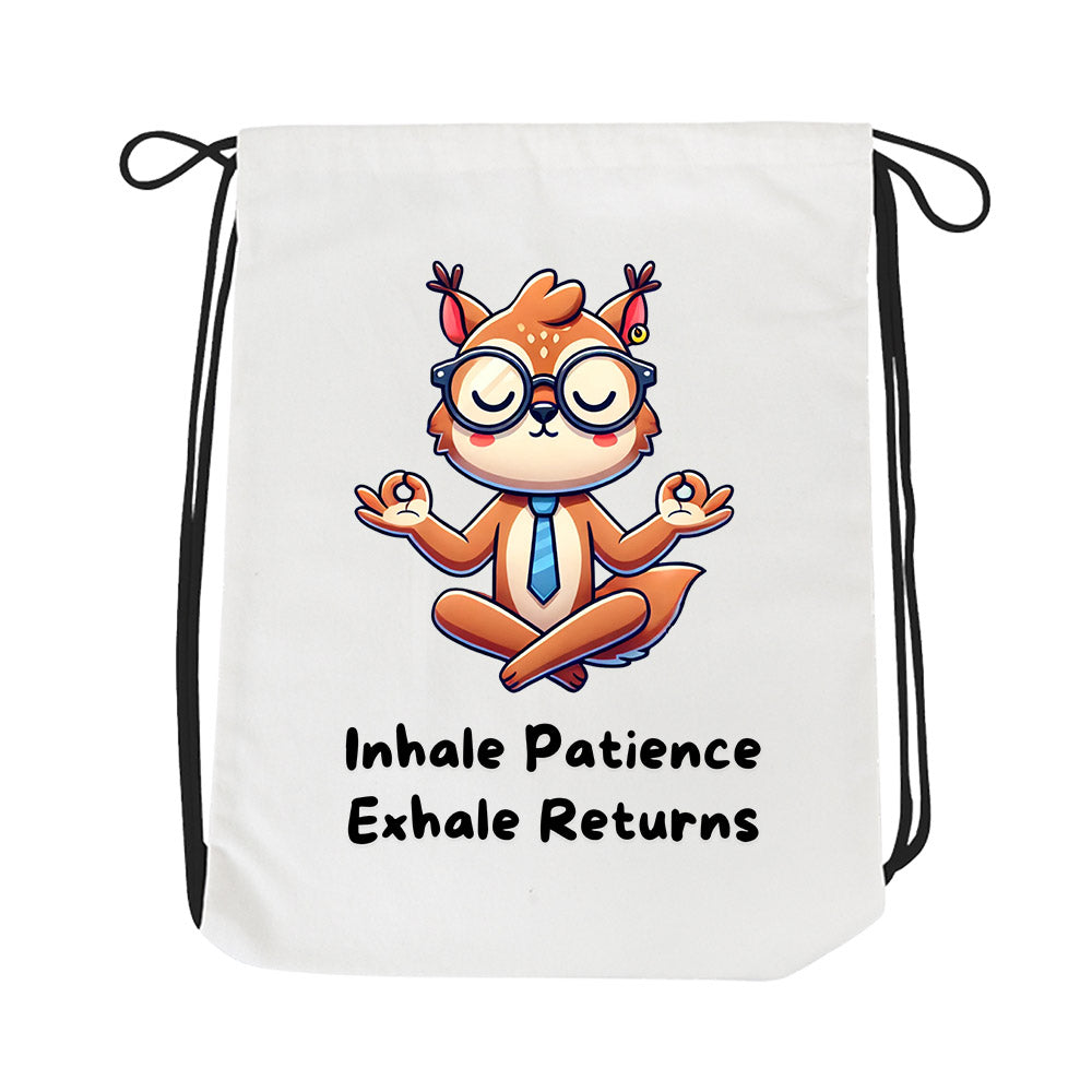 technofunda inhale patience exhale returns draswtring bag pin button printed graphic stylish buy online india TechnoFunda Shop tbt men women girls boys unisex