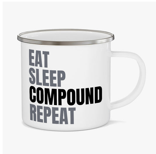 TechnoFunda Enamel Mug - Eat Sleep Compound Repeat