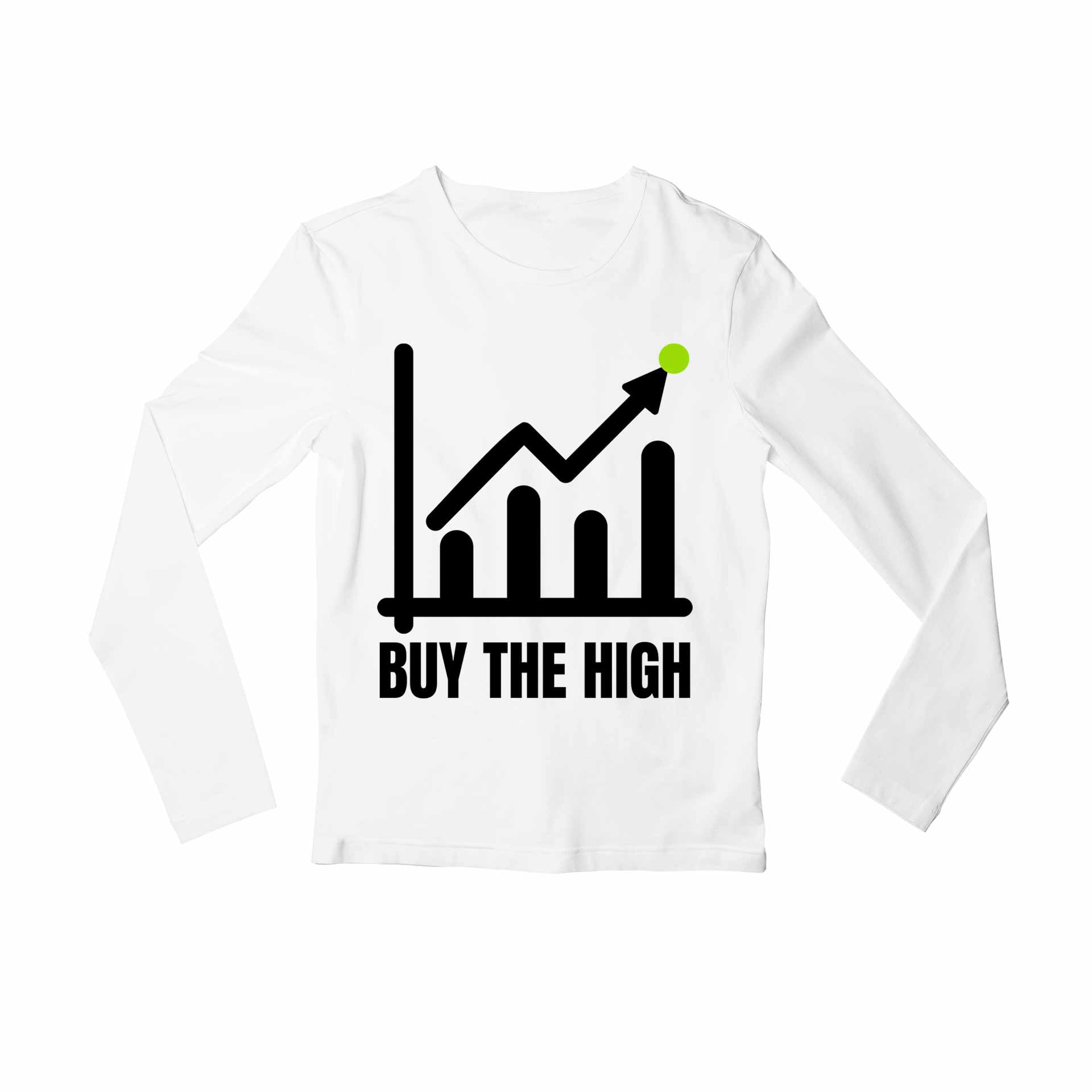 technofunda investing buy the high full sleeves long sleeves finance stock equity compounding graphic stylish buy online india vivek mashrani tbt men women girls boys unisex white