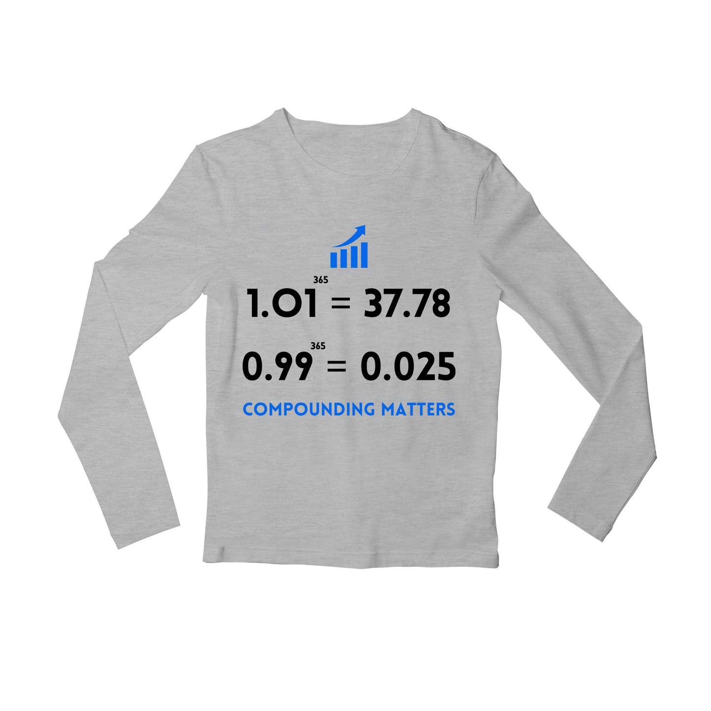 technofunda investing compounding matters full sleeves long sleeves finance stock equity compounding graphic stylish buy online india vivek mashrani tbt men women girls boys unisex gray