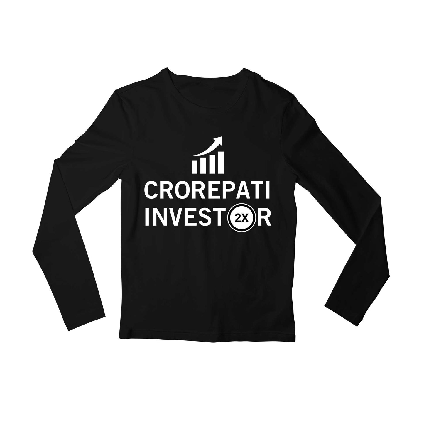 technofunda investing crorepati investor full sleeves long sleeves finance stock equity compounding graphic stylish buy online india vivek mashrani tbt men women girls boys unisex black