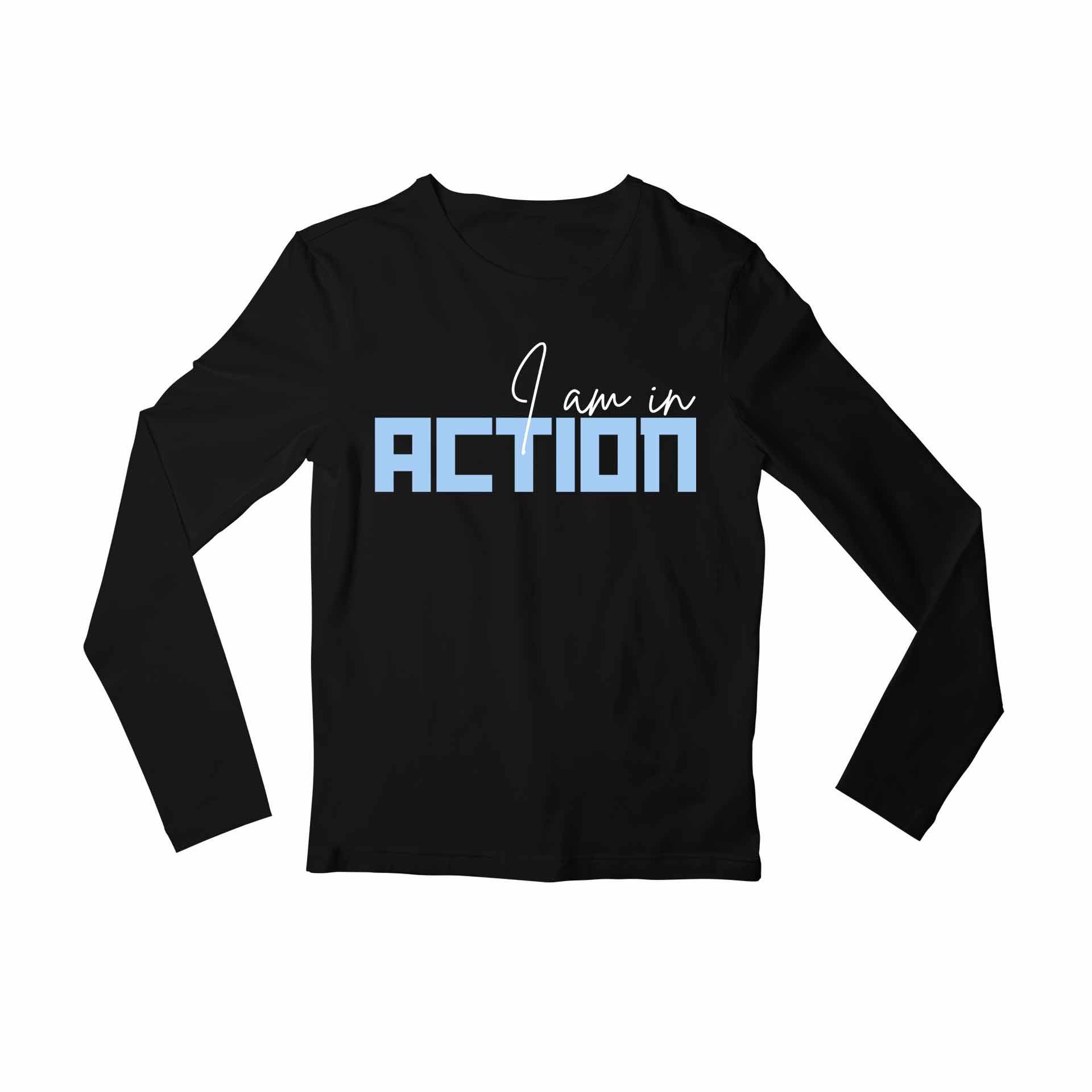 technofunda investing i am in action full sleeves long sleeves finance stock equity compounding graphic stylish buy online india vivek mashrani tbt men women girls boys unisex black