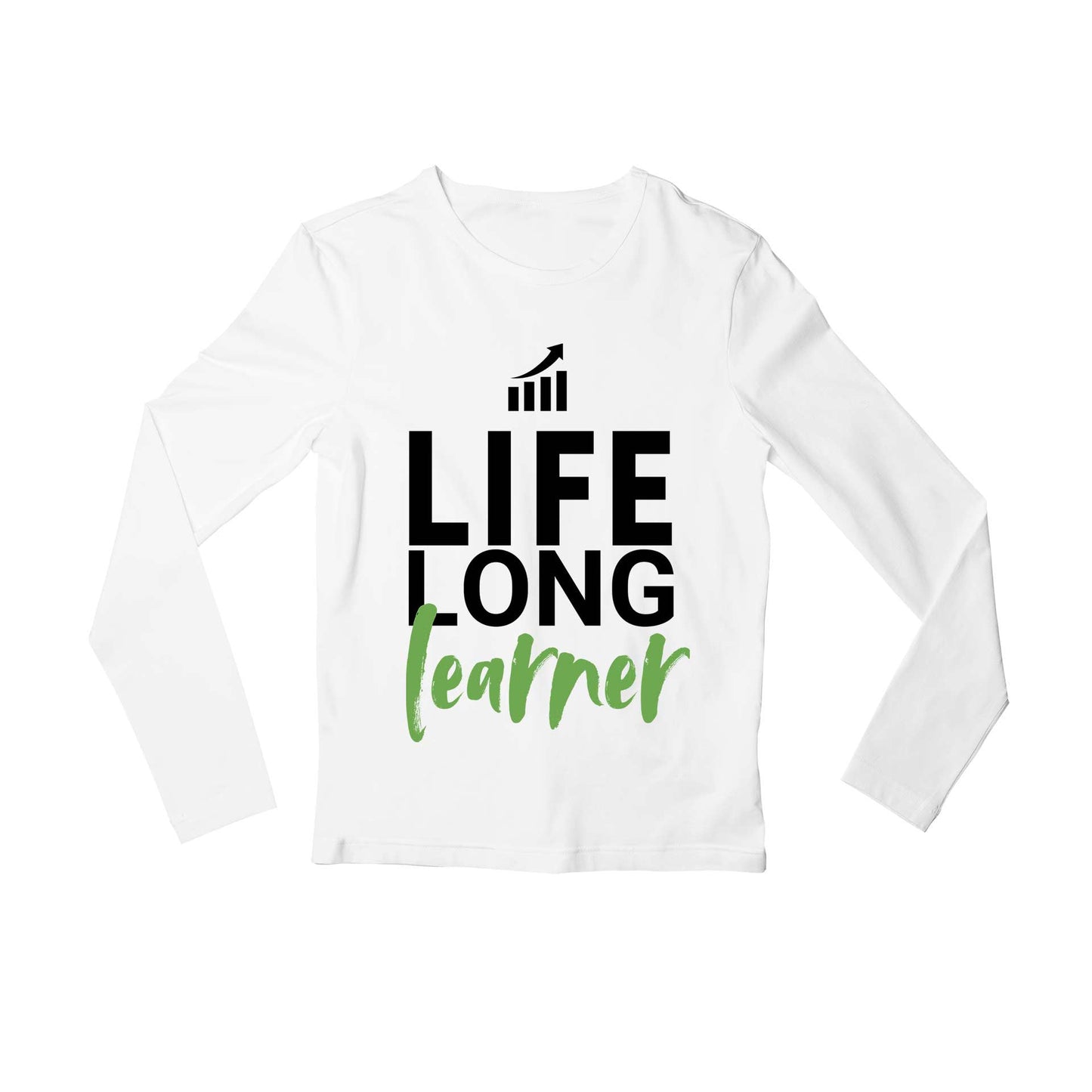 technofunda investing life long learner full sleeves long sleeves finance stock equity compounding graphic stylish buy online india vivek mashrani tbt men women girls boys unisex white