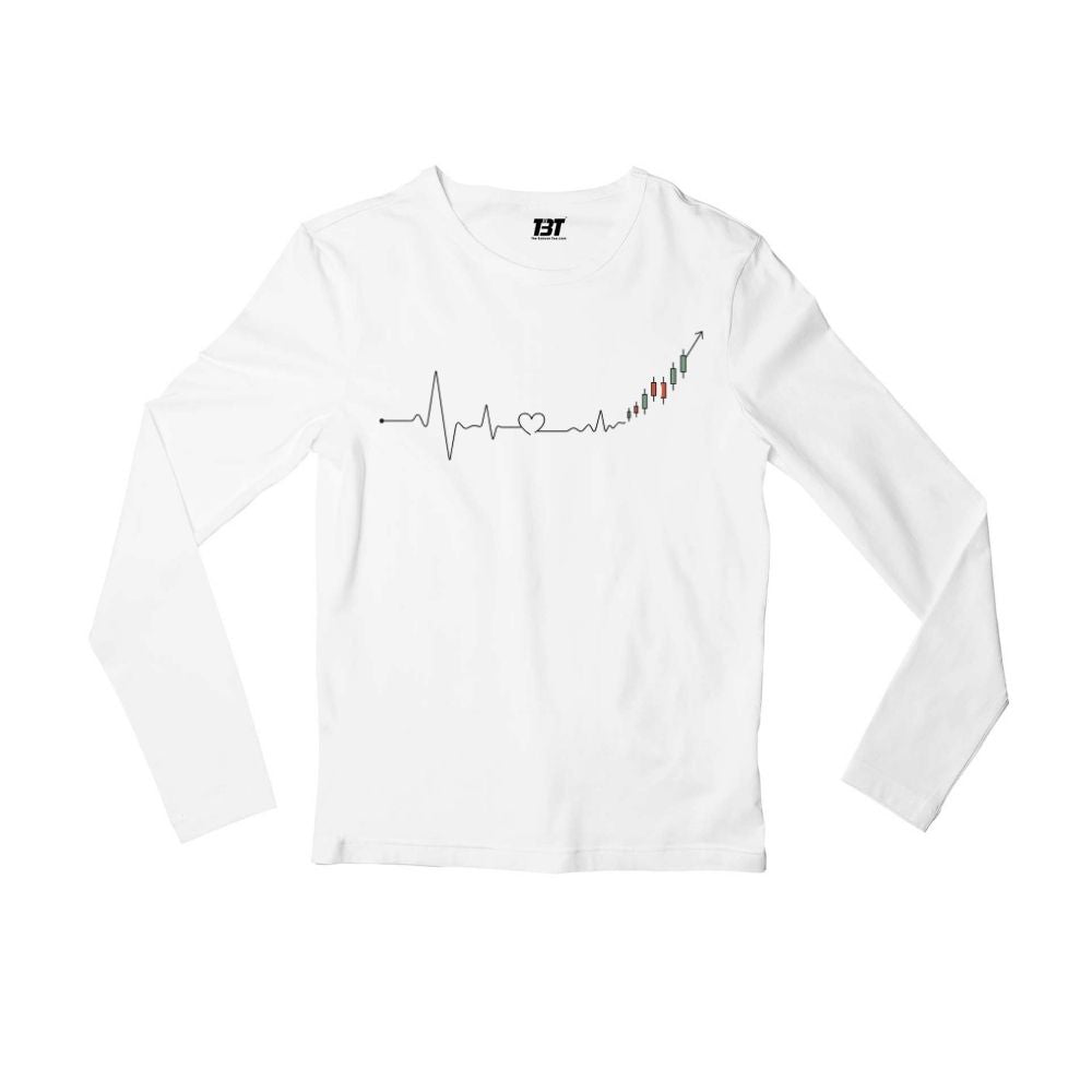 technofunda investing heartbeat of a investor full sleeves long sleeves finance stock equity compounding graphic stylish buy online india vivek mashrani tbt men women girls boys unisex black