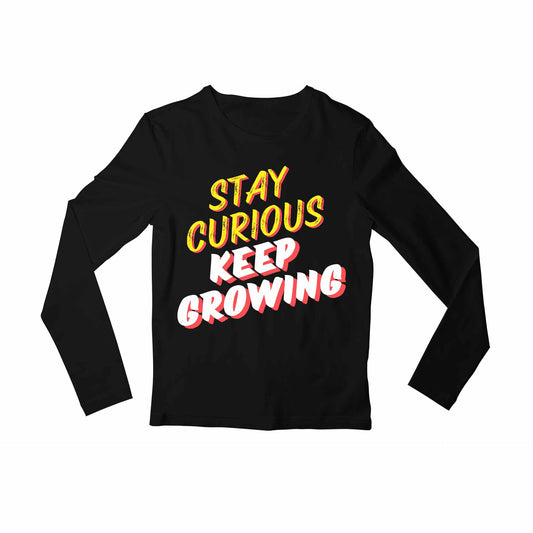 technofunda investing stay curious keep growing full sleeves long sleeves finance stock equity compounding graphic stylish buy online india vivek mashrani tbt men women girls boys unisex black