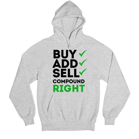 technofunda investing compound right hoodie hooded sweatshirt winterwear finance stock equity compounding graphic stylish buy online india vivek mashrani tbt men women girls boys unisex gray