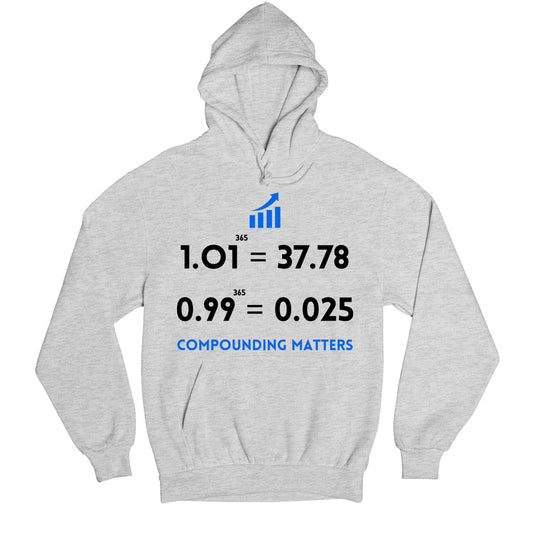 technofunda investing compounding matters hoodie hooded sweatshirt winterwear finance stock equity compounding graphic stylish buy online india vivek mashrani tbt men women girls boys unisex gray