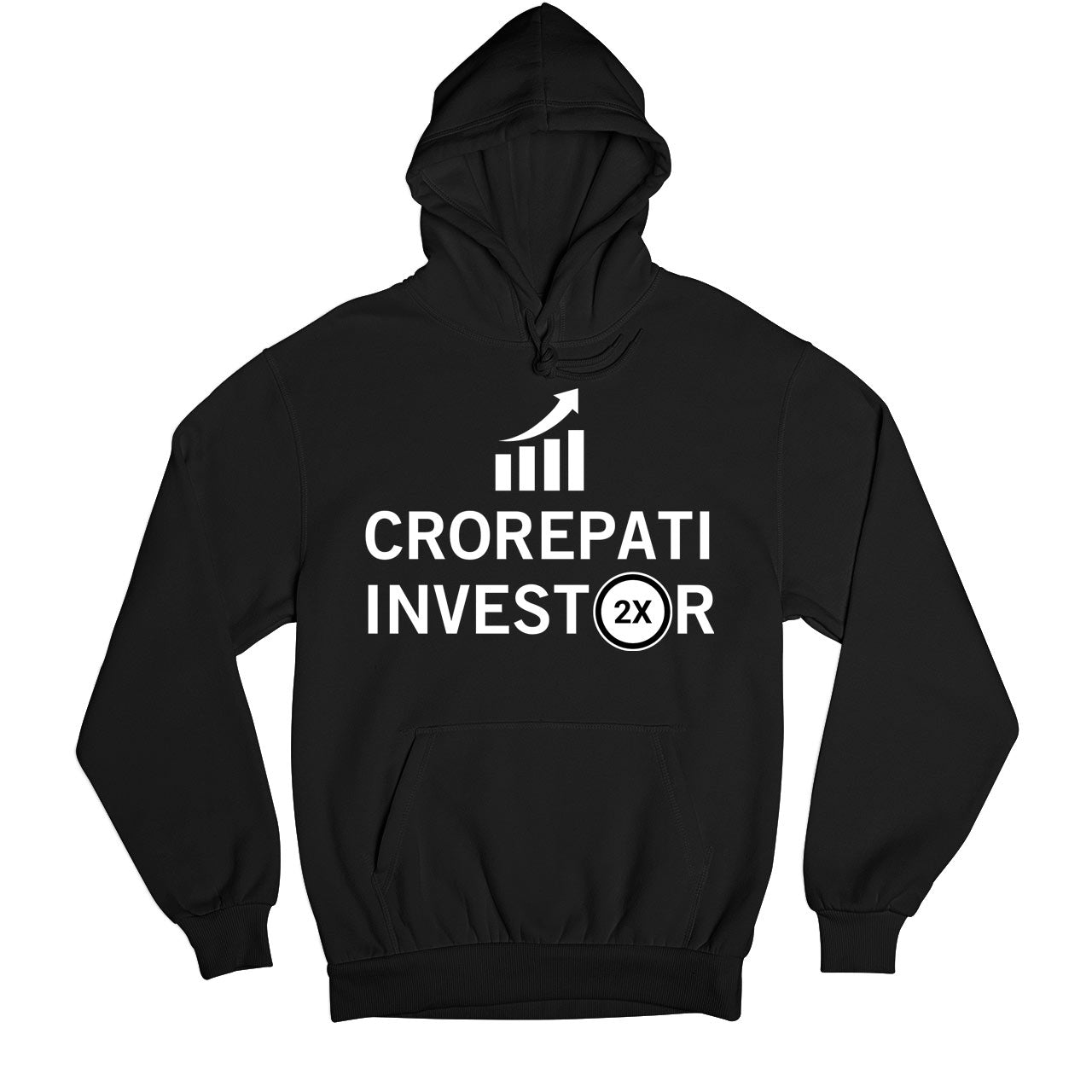 technofunda investing crorepati investor hoodie hooded sweatshirt winterwear finance stock equity compounding graphic stylish buy online india vivek mashrani tbt men women girls boys unisex black