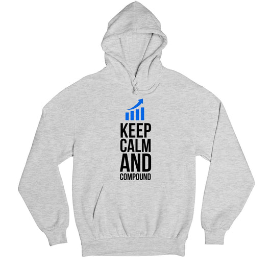 technofunda keep calm & compound hoodie hooded sweatshirt winterwear printed graphic stylish buy online india the banyan tee tbt men women girls boys unisex gray