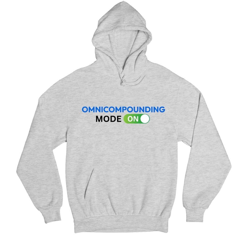 technofunda investing omnicompounding mode on hoodie hooded sweatshirt winterwear finance stock equity compounding graphic stylish buy online india vivek mashrani tbt men women girls boys unisex black