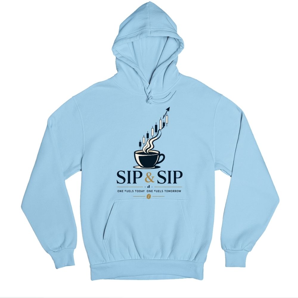 technofunda investing sip & sip hoodie hooded sweatshirt winterwear finance stock equity compounding graphic stylish buy online india vivek mashrani tbt men women girls boys unisex black