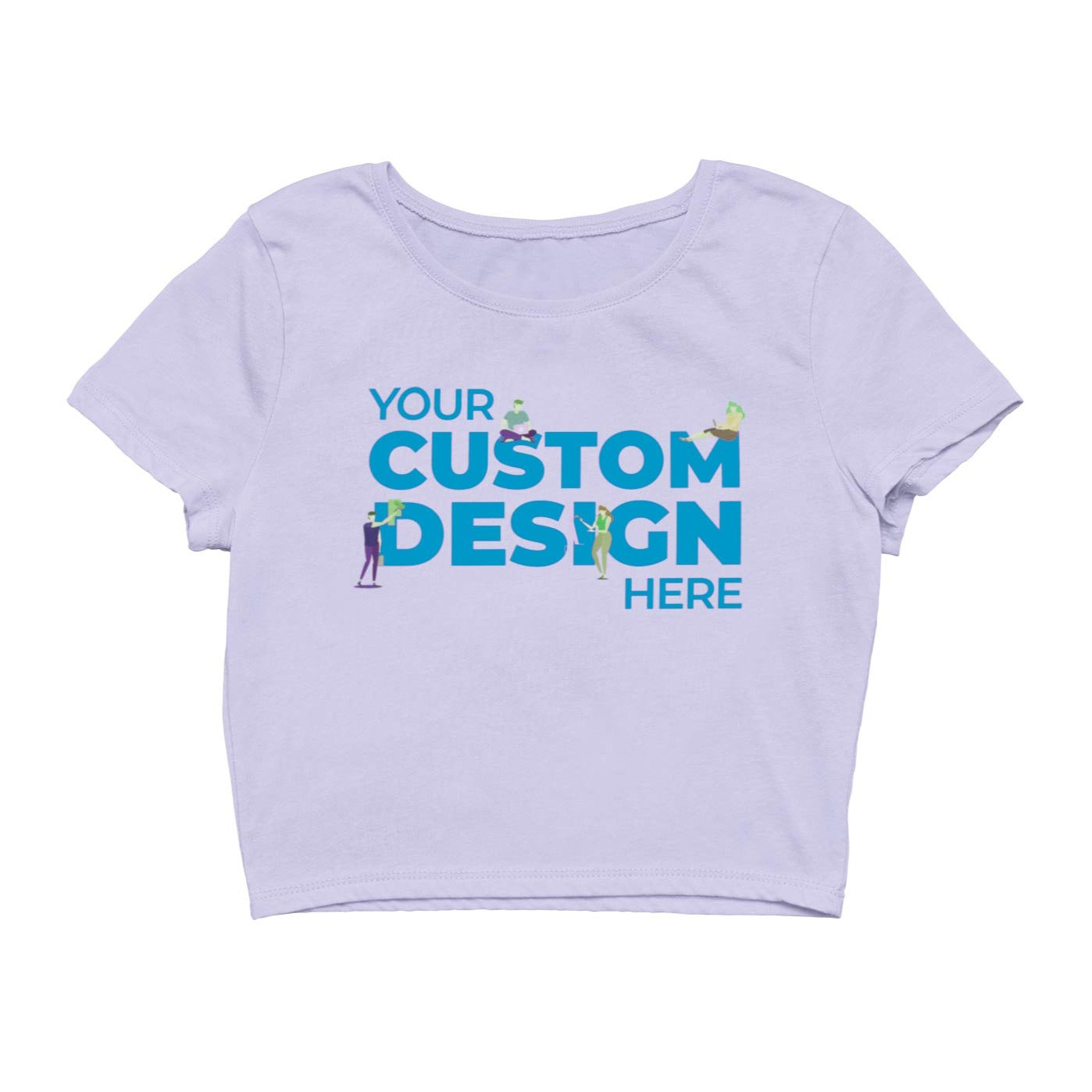 lavender custom customizable personalized your logo image crop tops by TechnoFunda plain black crop top crop tops india crop tops for girls