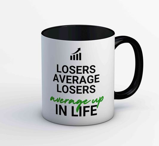 technofunda investing losers average losers mug coffee ceramic finance stock equity compounding graphic stylish buy online india vivek mashrani tbt men women girls boys unisex