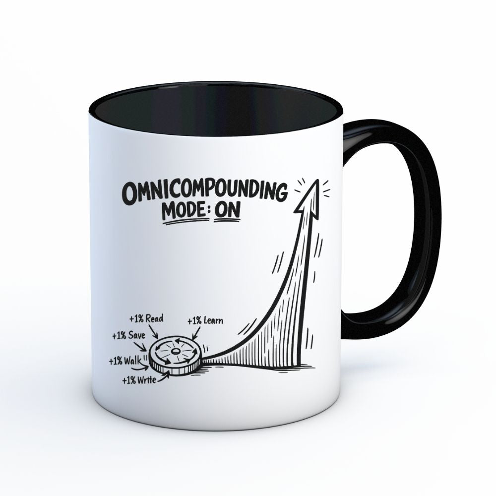 technofunda investing omnicompounding mode on: 1% better mug coffee ceramic finance stock equity compounding graphic stylish buy online india vivek mashrani tbt men women girls boys unisex