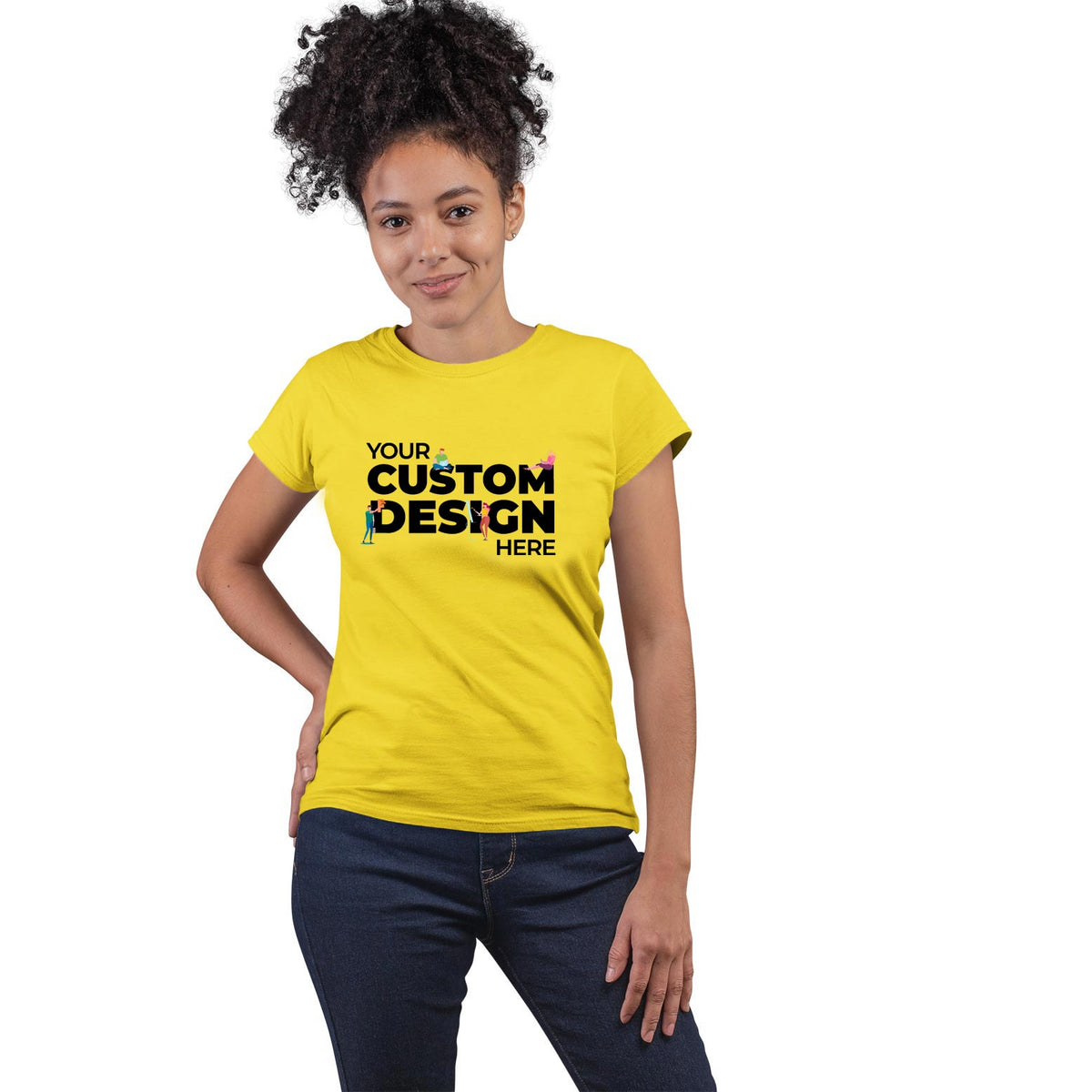 custom customizable personalised mustard yellow tops by TechnoFunda cotton plain mustard yellow top for women india tops for girls tops for women