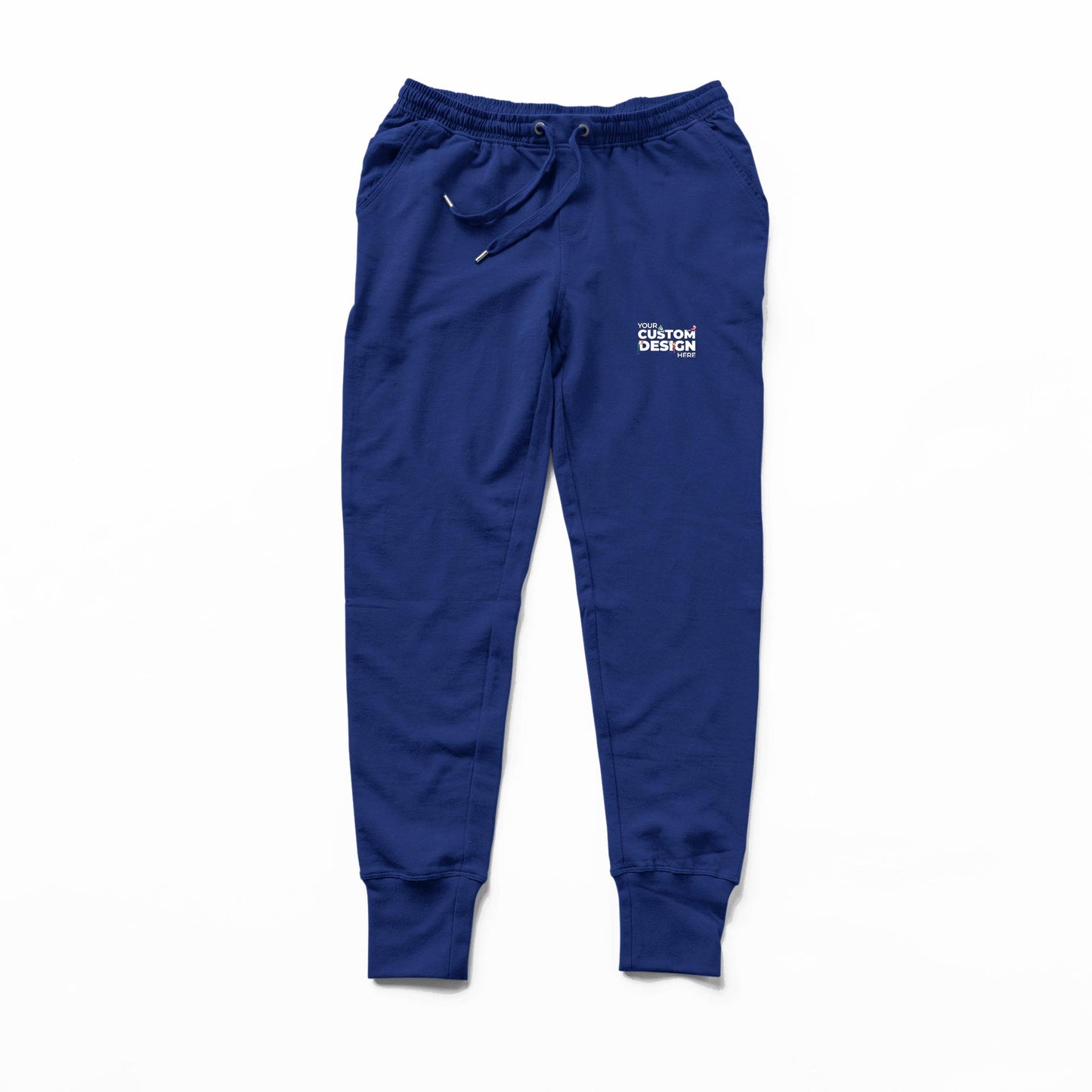 custom customizable navy blue joggers unisex different variants TechnoFunda custom-made personalised custom joggers custom design customisable