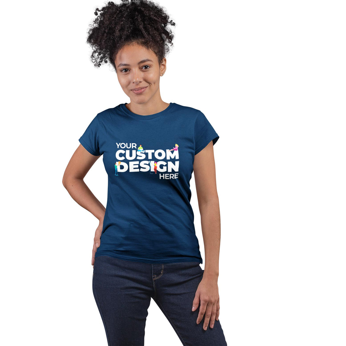 custom customizable personalised navy tops by TechnoFunda cotton plain navy top for women india tops for girls tops for women
