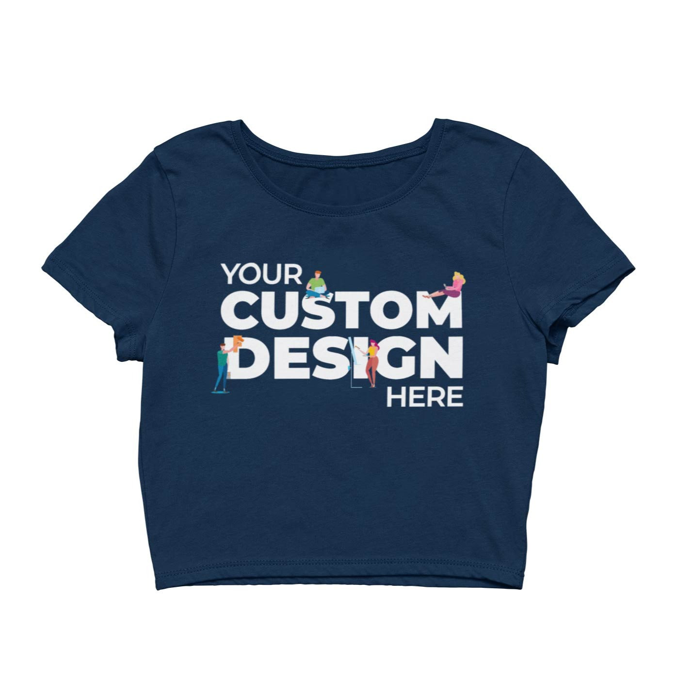 navy blue custom customizable personalized your logo image crop tops by TechnoFunda plain black crop top crop tops india crop tops for girls