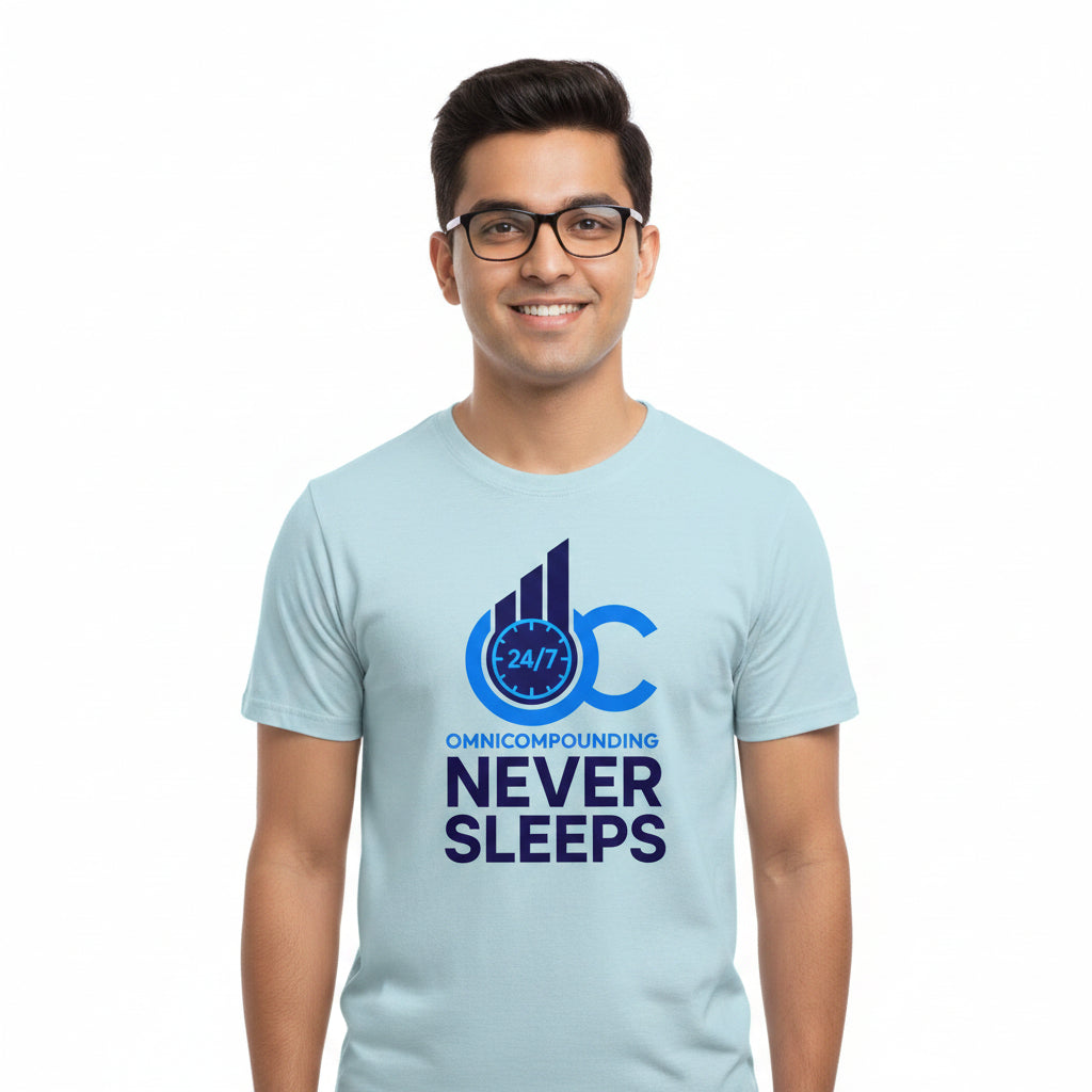 TechnoFunda T shirt - Omnicompounding Never Sleeps