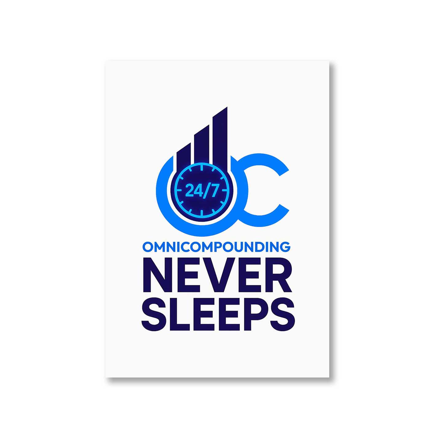 Buy TechnoFunda Poster - Omnicompounding Never Sleeps